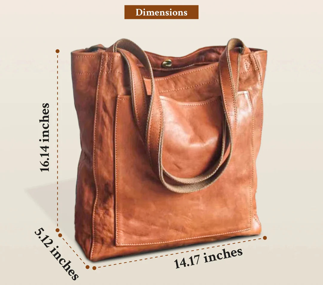 Lorena™ | Solid Leather Tote (Buy 1 Get 1 Free)