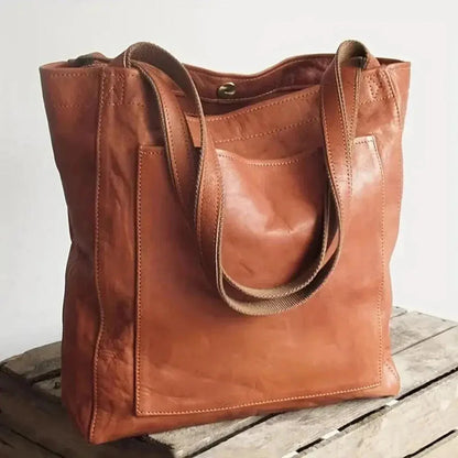 Lorena™ | Solid Leather Tote (Buy 1 Get 1 Free)
