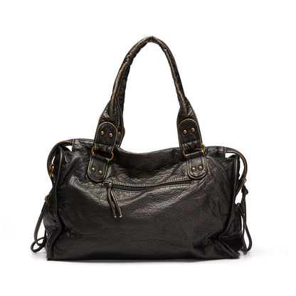 Elysian™ | Vintage Leather Black Handbag (Buy 1 Get 1 Free)