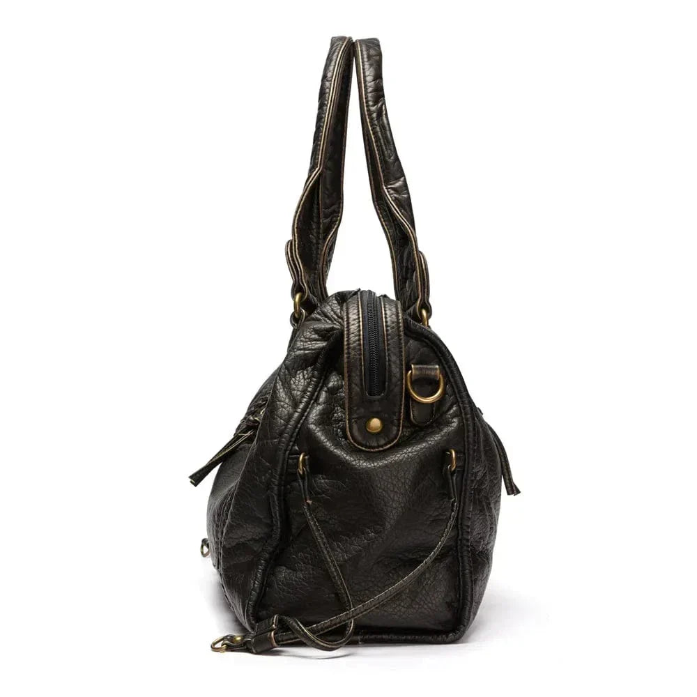 Elysian™ | Vintage Leather Black Handbag (Buy 1 Get 1 Free)