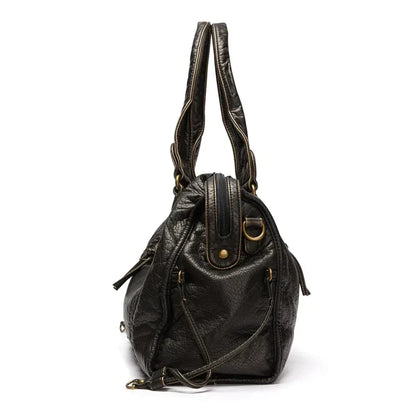 Elysian™ | Vintage Leather Black Handbag (Buy 1 Get 1 Free)