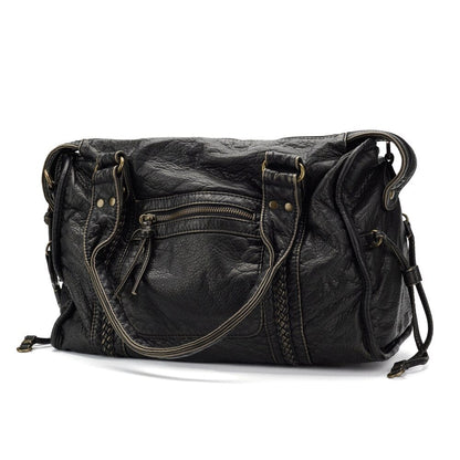 Elysian™ | Vintage Leather Black Handbag (Buy 1 Get 1 Free)