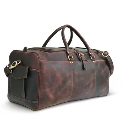 Hunter™ | Dark Brown Leather Weekend Bag