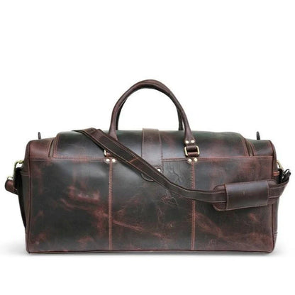 Hunter™ | Dark Brown Leather Weekend Bag
