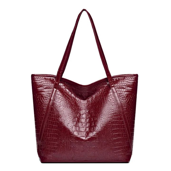 Aubrey™ | Bold Reptile-Patterned Leather Handbag
