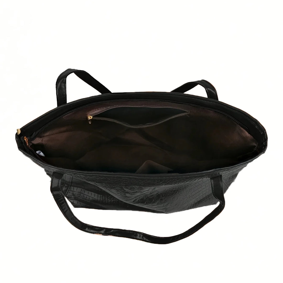 Aubrey™ | Bold Reptile-Patterned Leather Handbag