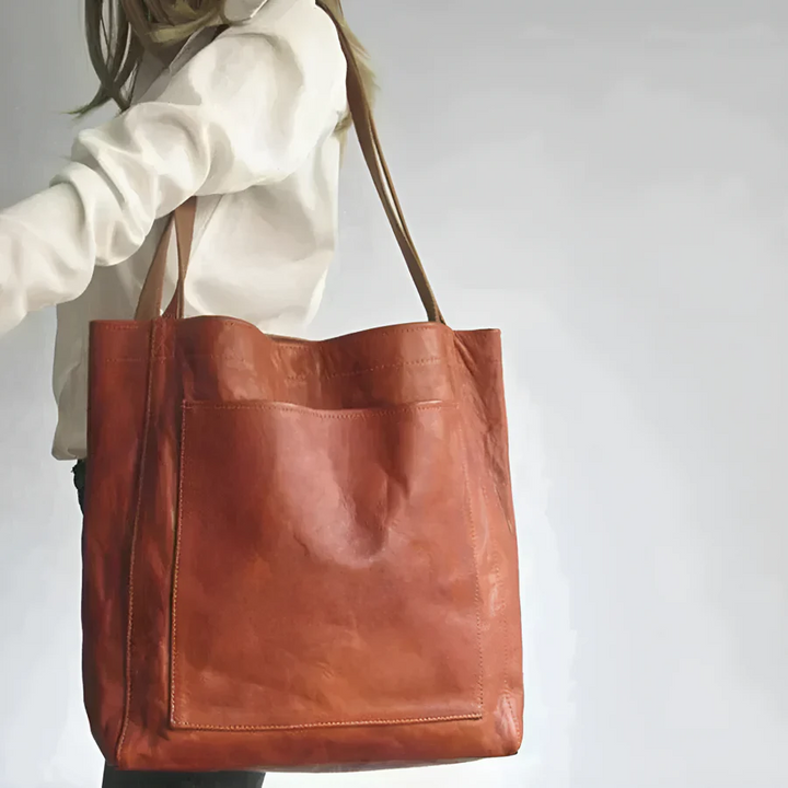Lorena™ | Solid Leather Tote